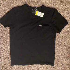 FIGS- Two-Pocket Scrub Top - M / Black